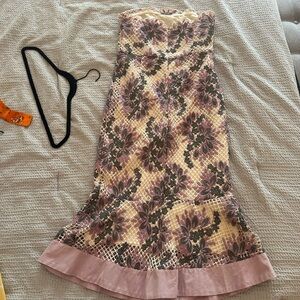 Strapless knit dress